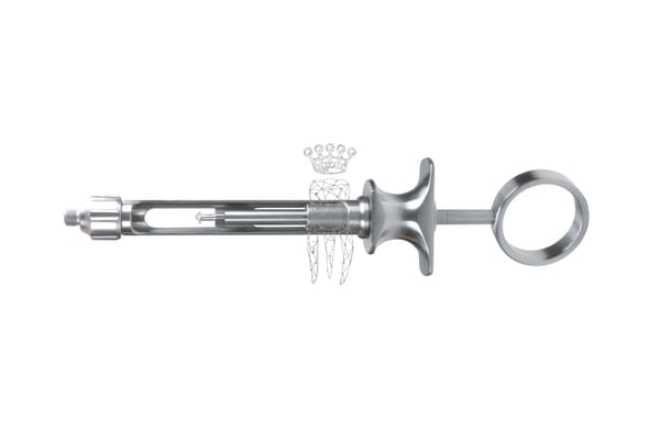 Zylinderampullenspritze EasyClean ARROW Edelstahl - metrisches Gewinde