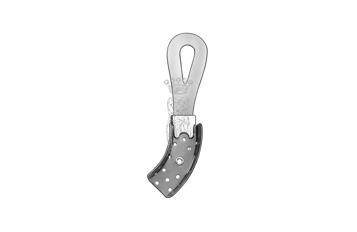 Abdrucklöffel Stolley m. drehbarem Griff und Fixierschieber - gelocht – Carl Martin, Disposable Impression Trays