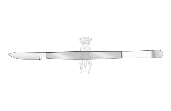 Wachsmesser Metall-17cm