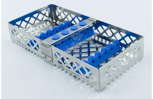 Steri-Wash-Tray 190x90x34mm 6 Instr. - Silikone hellbblau