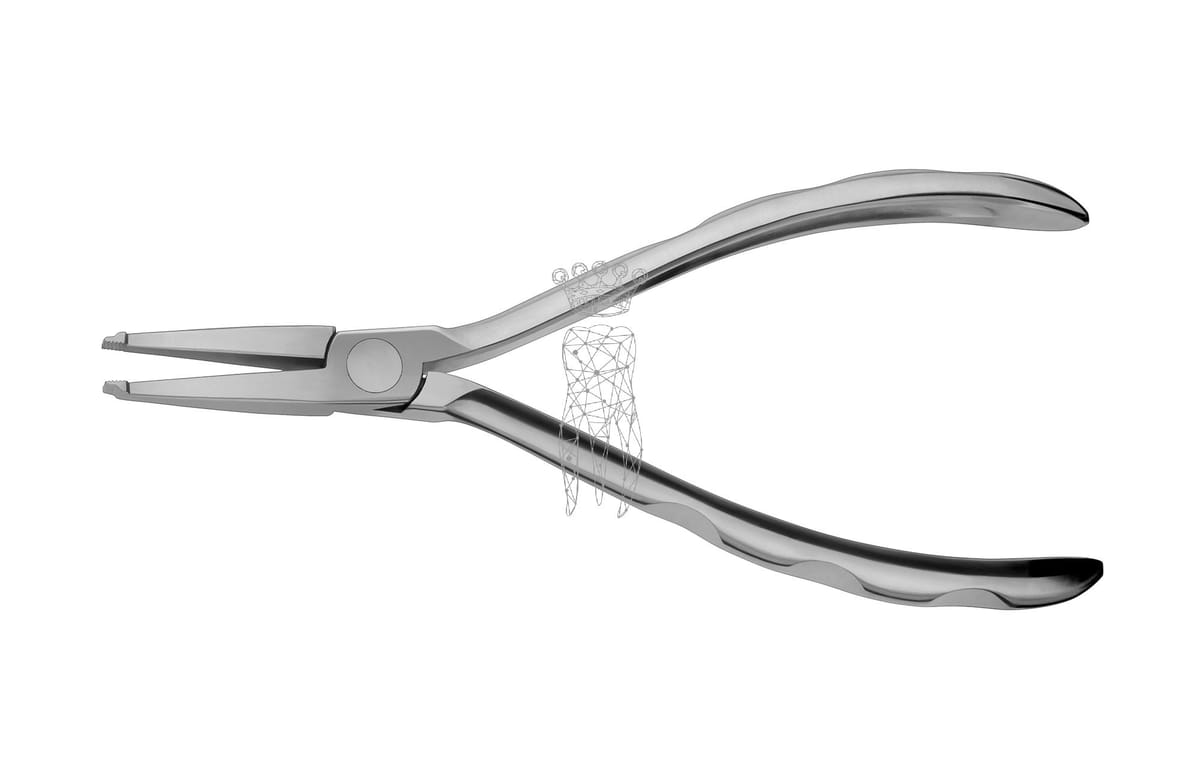 Spezialzange zum Bändersetzen 14.5cm mit kreuzverzahnten Arbeitsenden – Carl Martin, Zangen