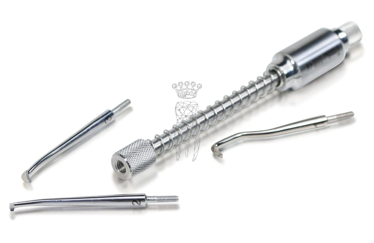 Kronenentferner mit 3 Ansätzen – Carl Martin, Crown Cutters, Amalgam Removers