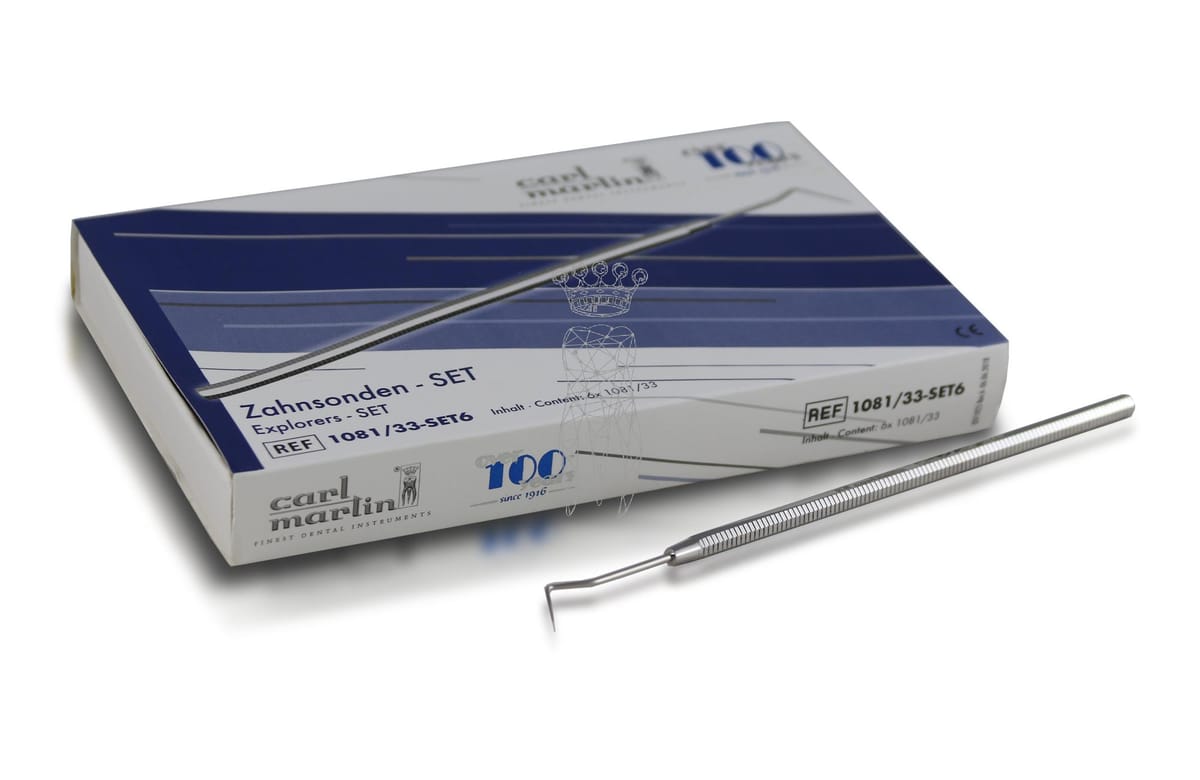 6er-SET Zahnsonde Standard Oktag.-Griff – Carl Martin, Explorers