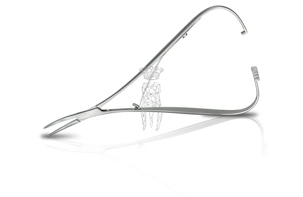 Ligaturen-Nadelhalter RS 14cm lingual leichtgängig grazil - gebogen