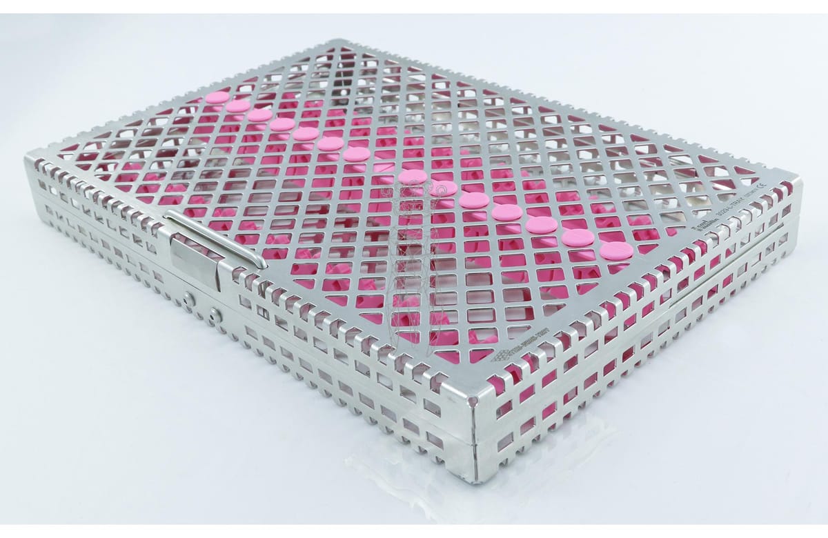 Steri-Wash-Tray 280x190x34mm Silikone pink – Carl Martin, Trays, Sterilization Containers and Accessories