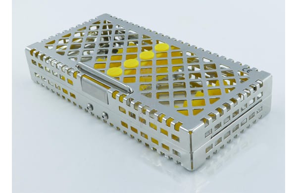 Steri-Wash-Tray 190x92x34mm 6 Instrumente - Silikon gelb
