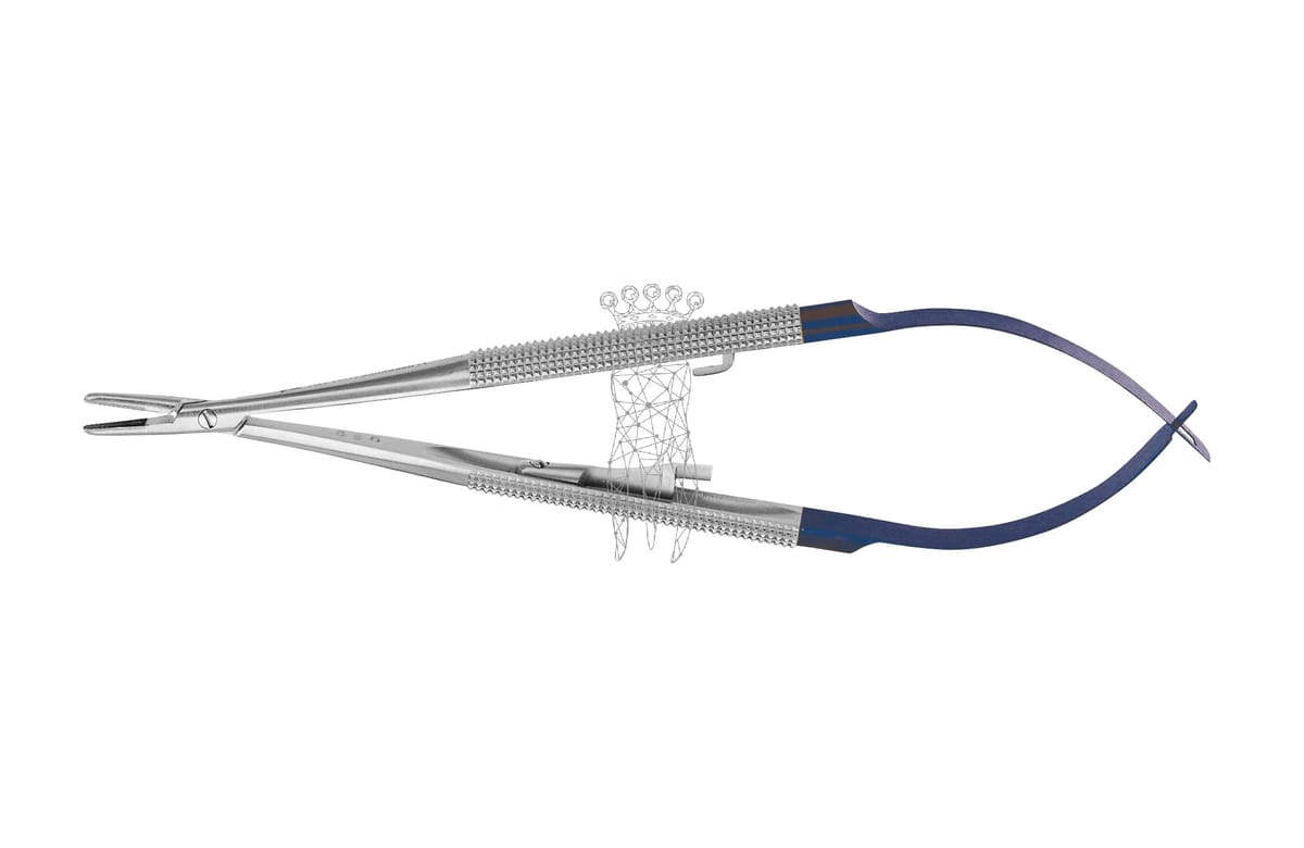 Nadelhalter Barraquer 18cm RH mit Rundgriff – Carl Martin, Zubehör für Nahtmaterial