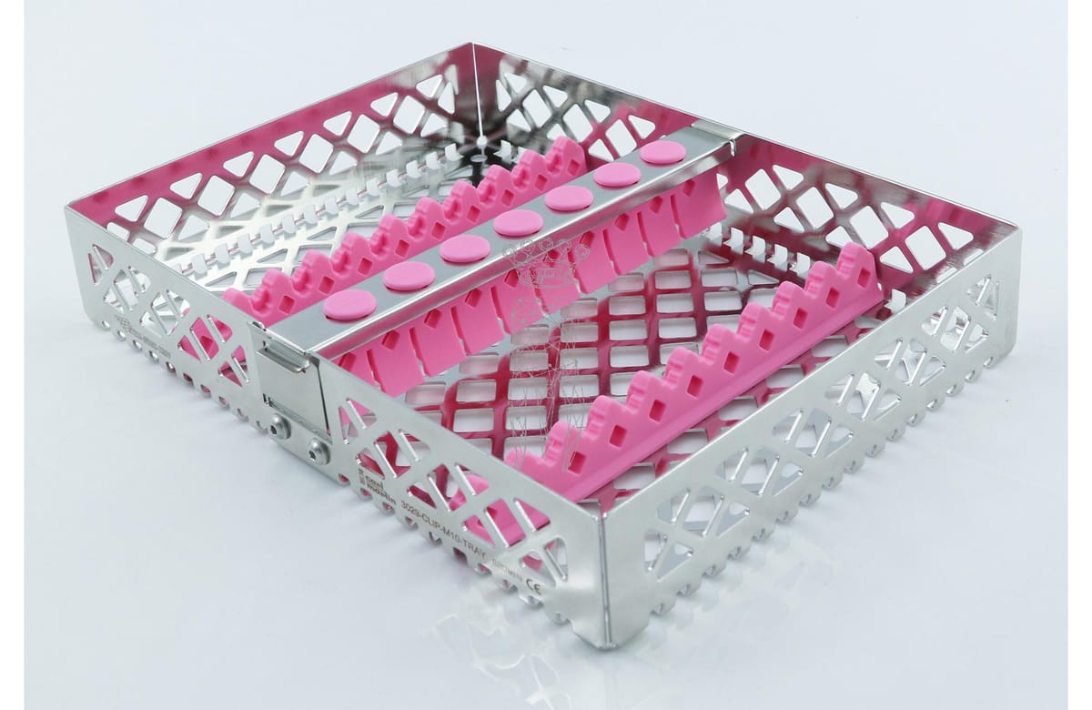 Steri-Wash-Tray 190x140x34mm 10 Instrumente - Silikone pink – Carl Martin, Trays, Sterilization Containers and Accessories