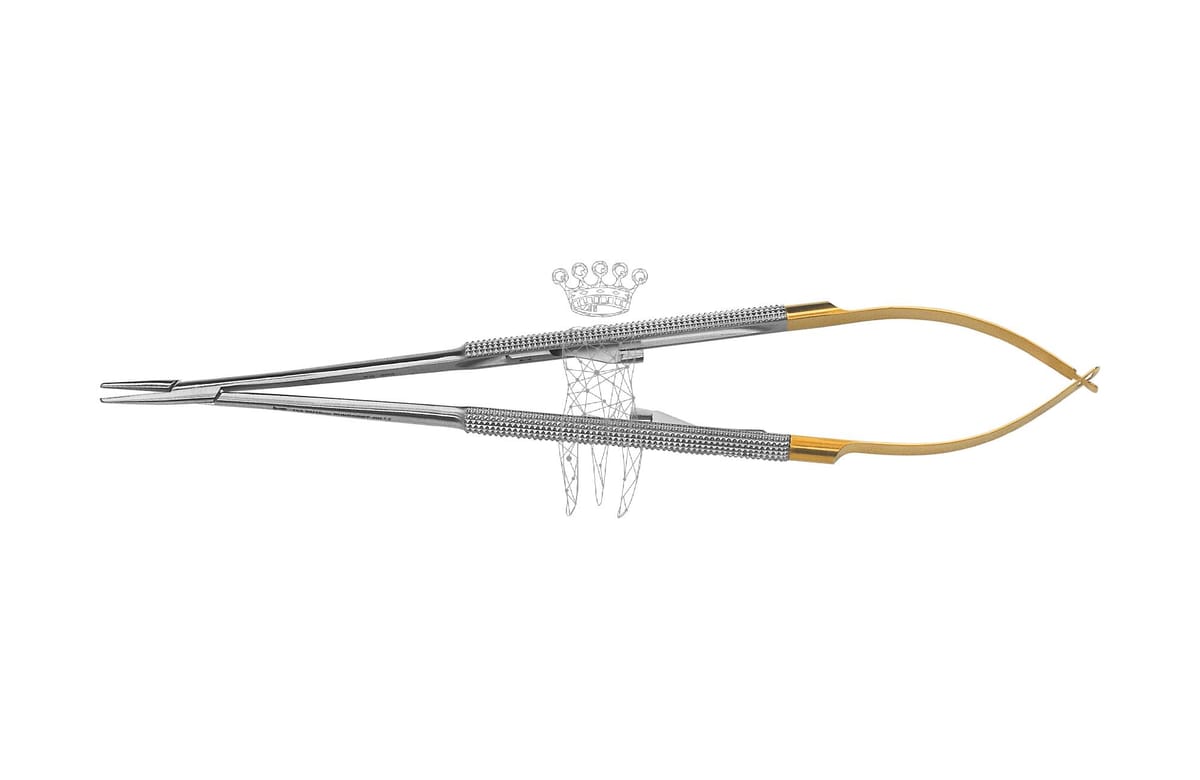 MIKRO-Nadelhalter 18cm diamantiert – Carl Martin, Zubehör für Nahtmaterial