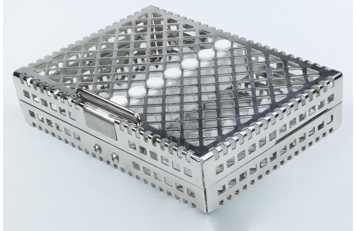 Steri-Wash-Tray 190x140x34mm 10 Instrumente - Silikon weiß – Carl Martin, Trays, Sterilization Containers and Accessories