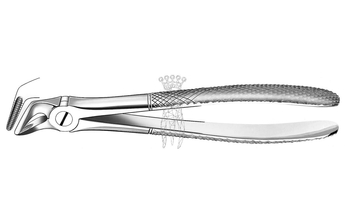 Zahnzange Haftprofil UK Wurzeln – Carl Martin, Extraction Forceps Lower Jaw
