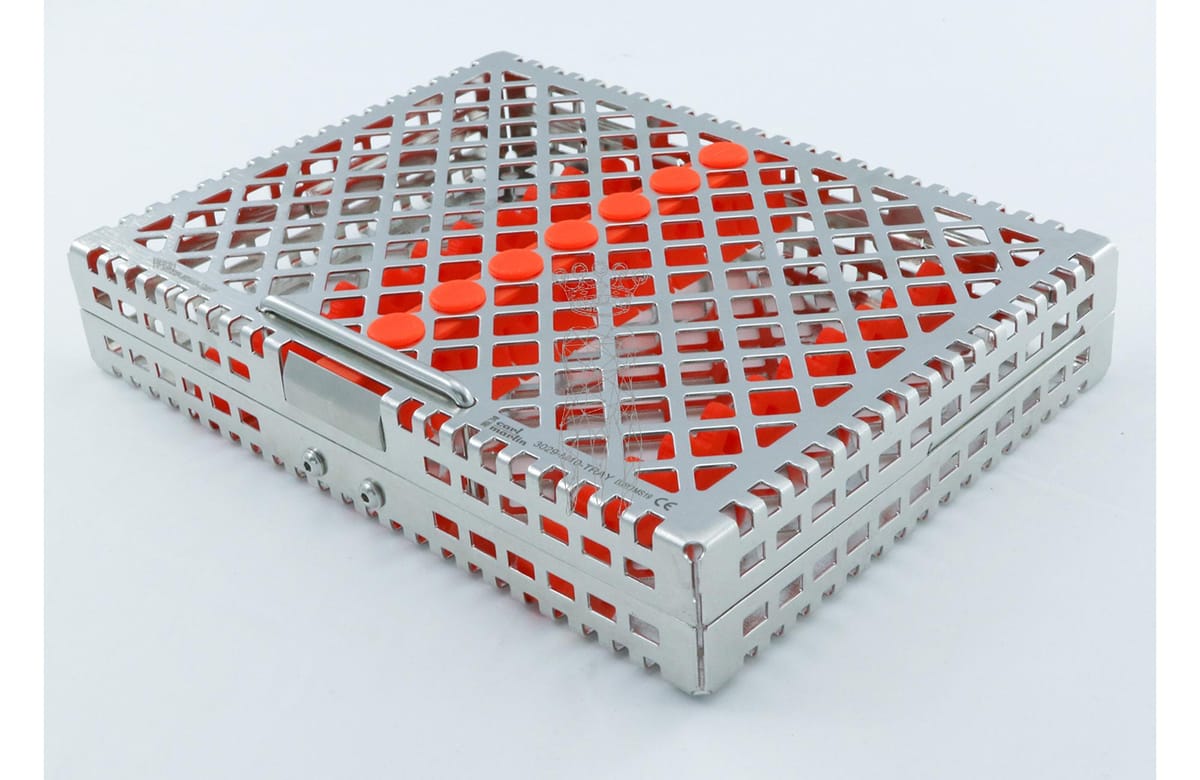 Steri-Wash-Tray 190x140x34mm 10 Instrum. - Silikon orange – Carl Martin, Trays, Sterilization Containers and Accessories
