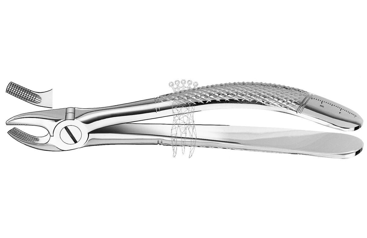 Kinderzahnzange Haftprofil OK Molaren links + rechts – Carl Martin, Pediatric Extraction Forceps