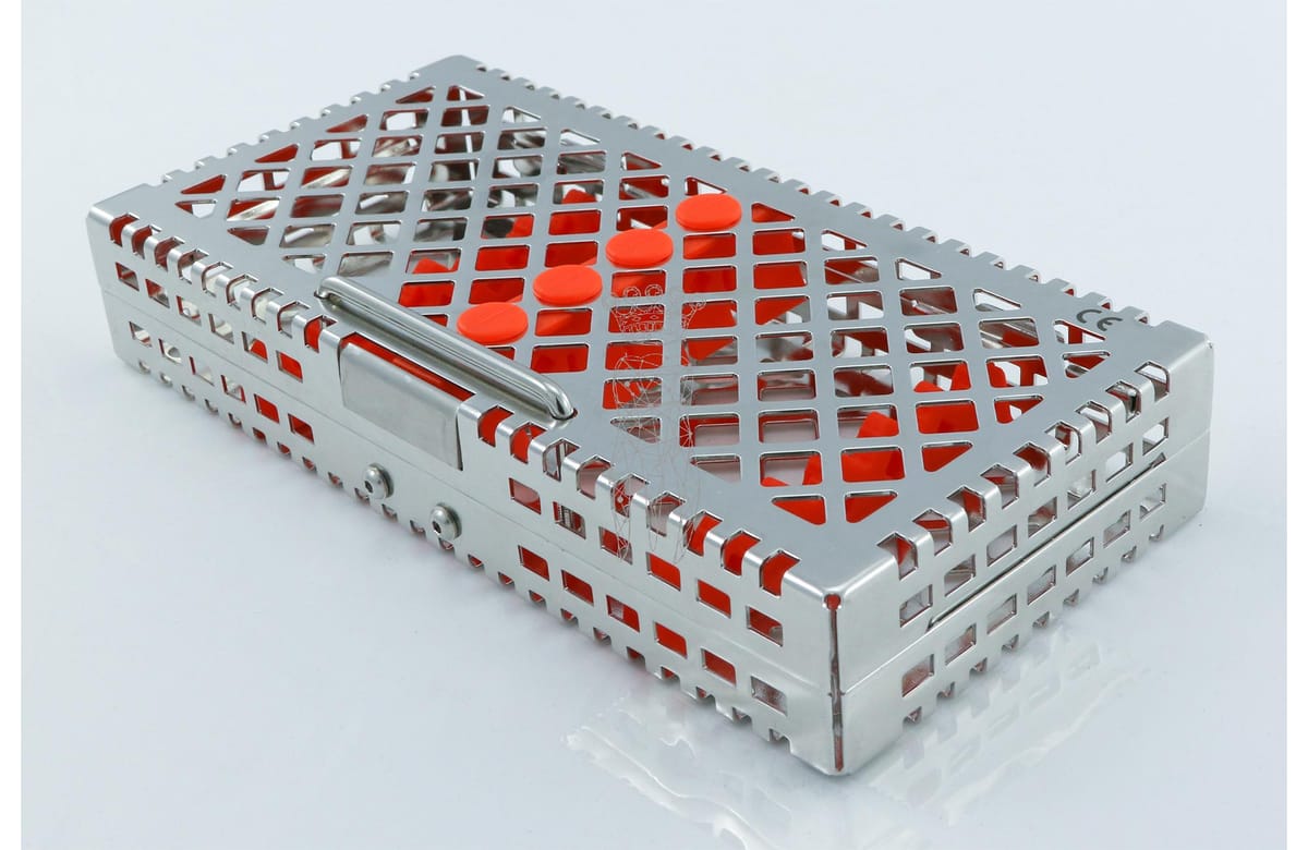 Steri-Wash-Tray 190x92x34mm 6 Instrumente - Silikon orange – Carl Martin, Trays, Sterilcontainer und Zubehör