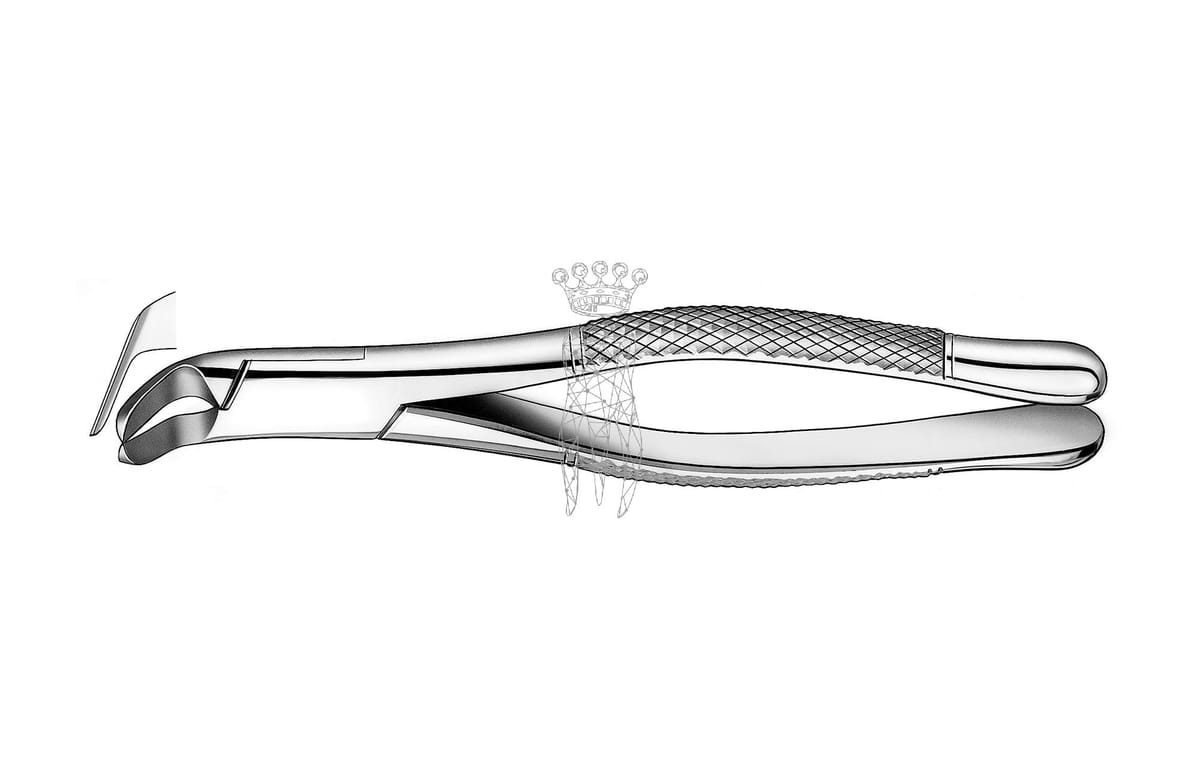 Zahnzange amerikanische Form UK Spaltzange – Carl Martin, Extraction Forceps Upper Jaw
