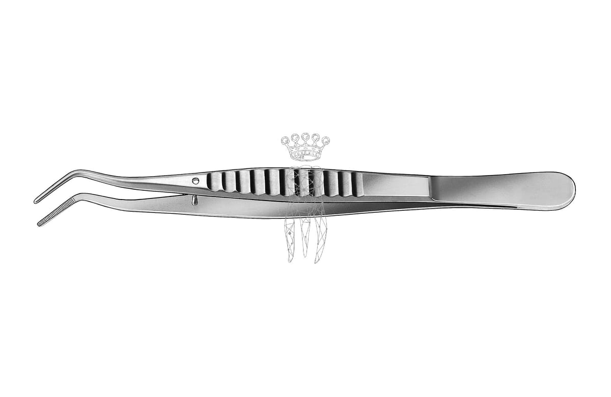 Pinzette Meriam 15cm gerieft kräftiges Modell m. breiten Griffflächen – Carl Martin, Tweezers
