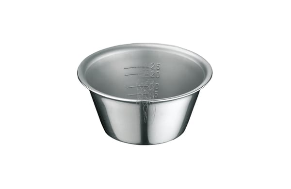 Medizinbecher Edelstahl 25ccm Boden Ø 30mm - Top Ø 55mm - Höhe 30mm