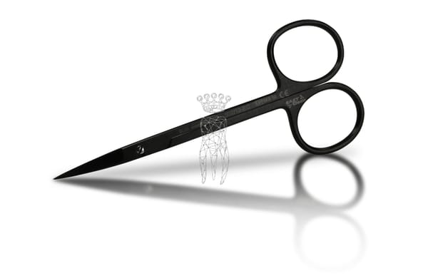 EasyClean ZF-Schere gebogen 12cm IRIS mit grossen Ringen