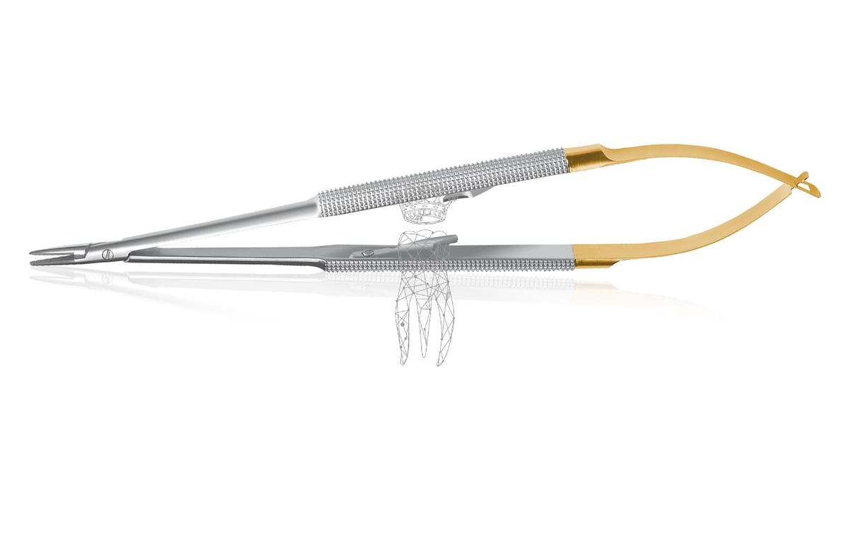 Nadelhalter Barraquer 18cm TC mit Rundgriff – Carl Martin, Accessories for Suture Materials