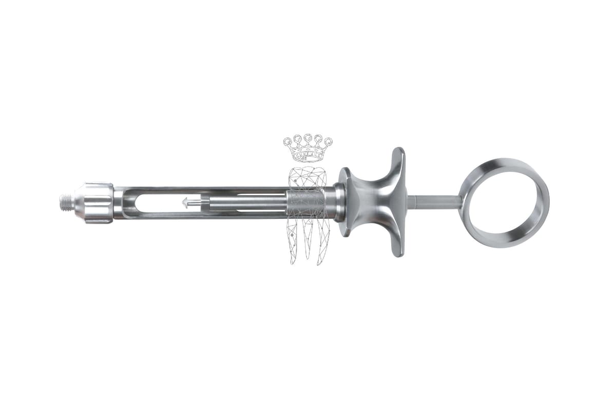 Zylinderampullenspritze EasyClean ARROW Edelstahl - imperial thread Gewinde – Carl Martin, Zylinderampullenspritzen