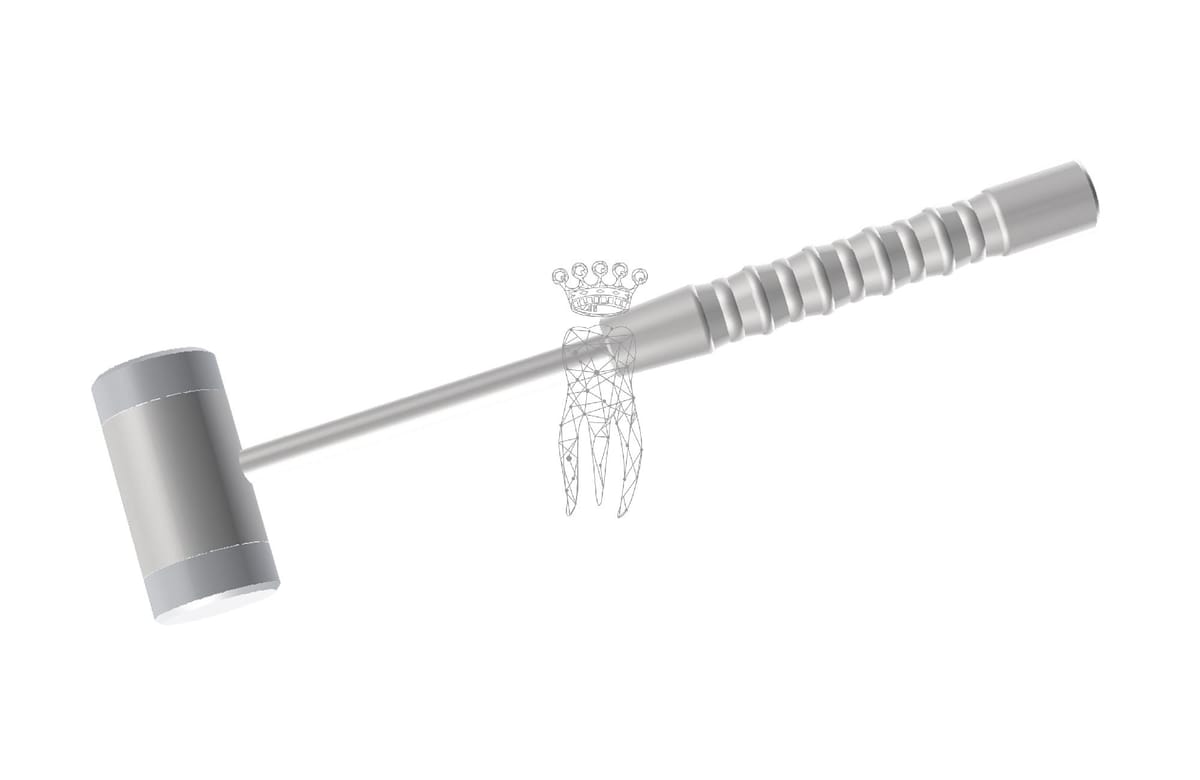 Hammer klein m. PTFE-Einsätzen FusionEx Design – Carl Martin, Sonstige Zahntechnikinstrumente
