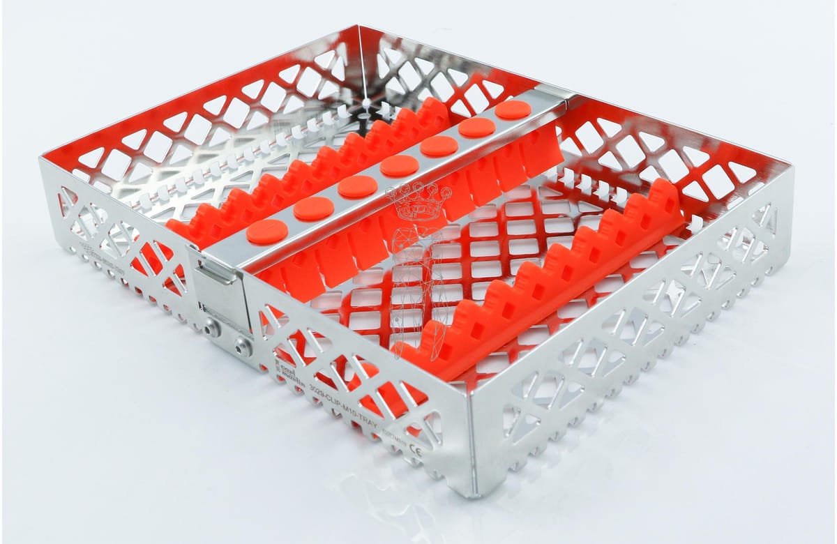 Steri-Wash-Tray 190x140x34mm 10 Instr. - Silikone orange – Carl Martin, Trays, Sterilization Containers and Accessories