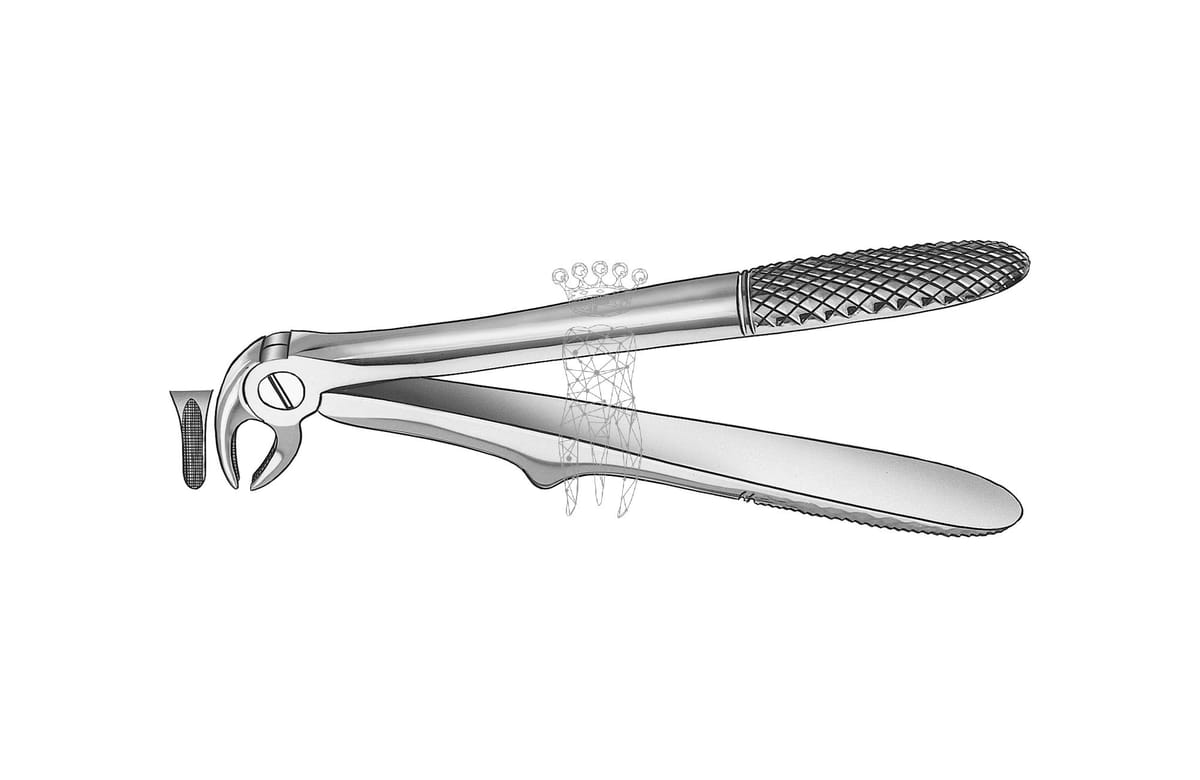 Kinderzahnzange Haftprofil ohne Feder UK Schneidezähne – Carl Martin, Pediatric Extraction Forceps