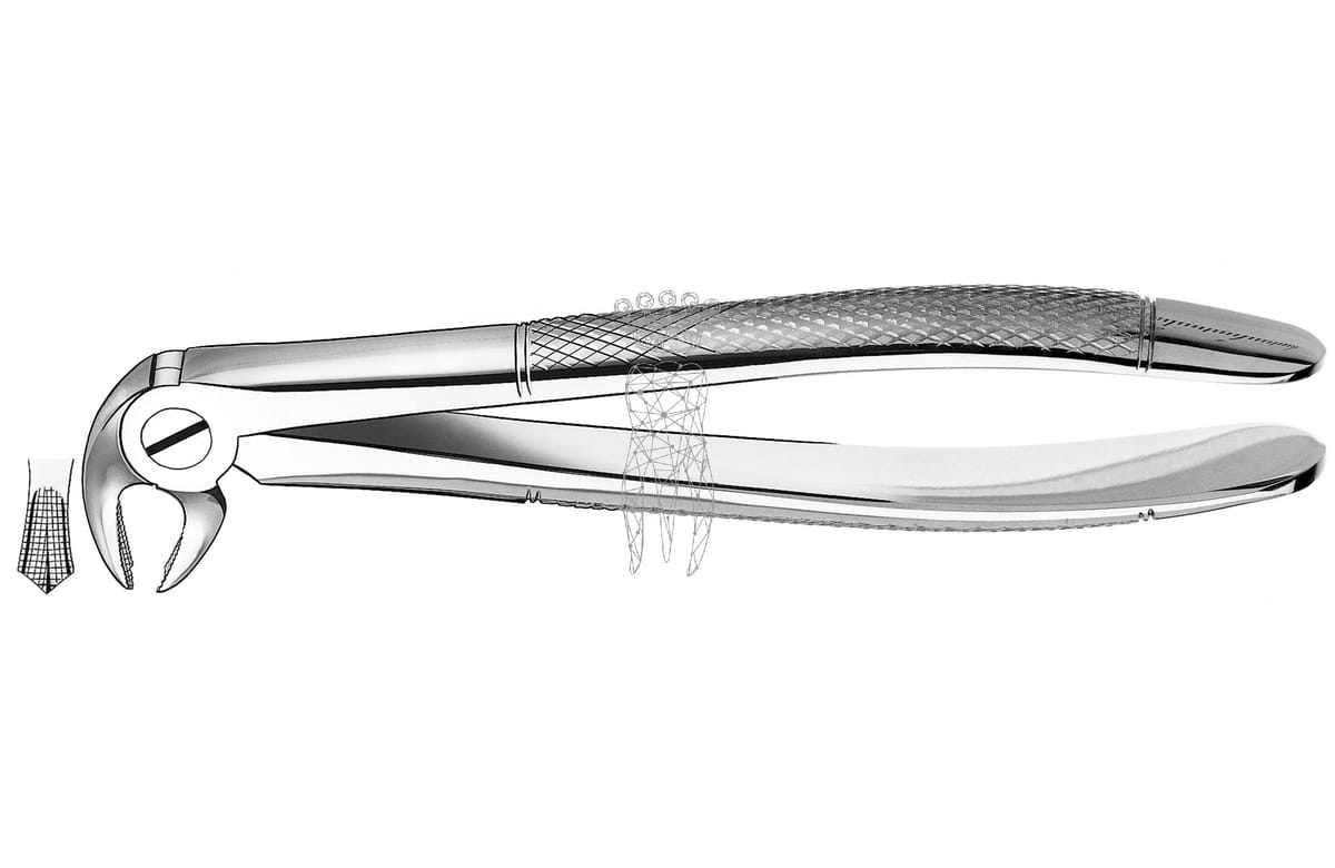 Zahnzange Haftprofil UK Molaren links + rechts – Carl Martin, Extraction Forceps Lower Jaw