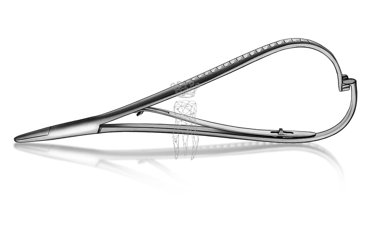 Nadelhalter Mathieu RS 14cm mit Kreuzverzahnung – Carl Martin, Accessories for Suture Materials