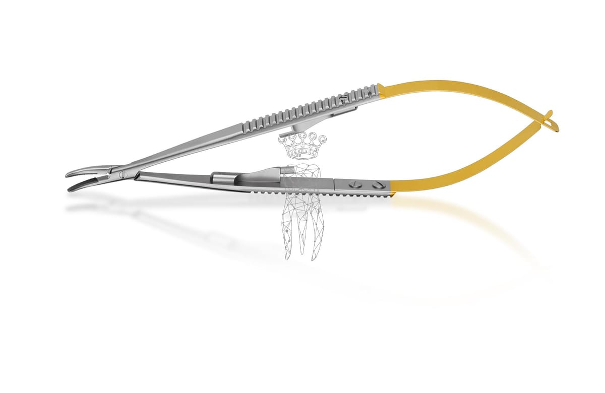 Nadelhalter Castroviejo gebogen 14cm TC – Carl Martin, Needles and Sutures