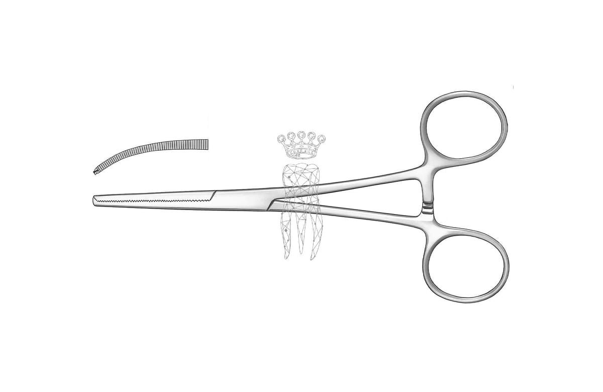 Aterienklemme chirurgisch gebogen 15cm Ochsner-Kocher – Carl Martin, Sonstige chirurgische Instrumente