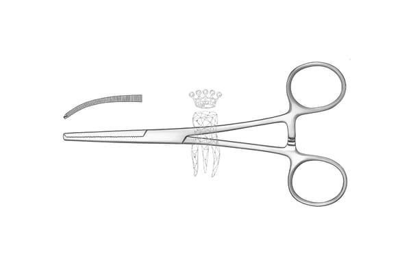 Aterienklemme chirurgisch gebogen 15cm Ochsner-Kocher
