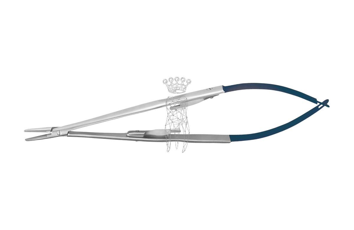 Nadelhalter Castroviejo RH LiquidSteel 16cm – Carl Martin, Zubehör für Nahtmaterial