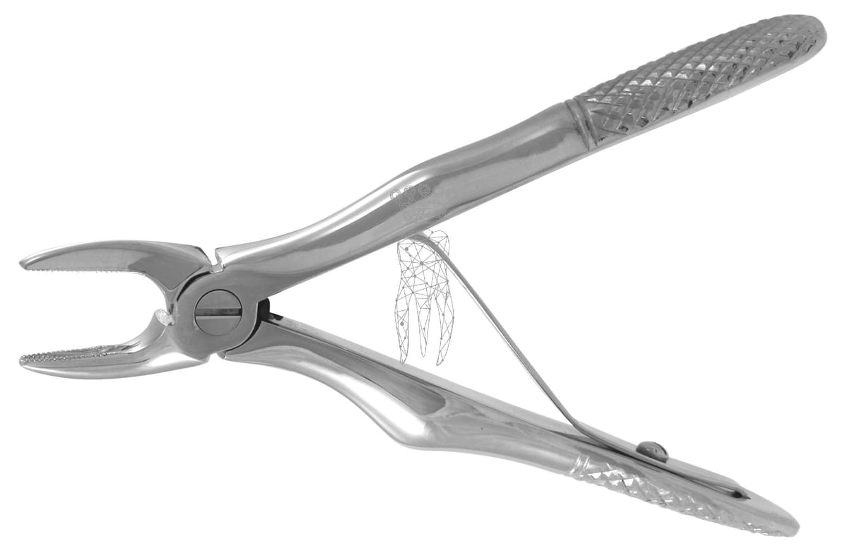Kinderzahnzange Haftprofil mit Feder OK Schneidezähne – Carl Martin, Pediatric Extraction Forceps