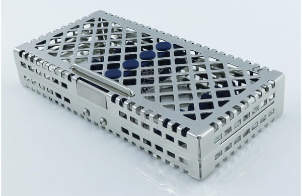 Steri-Wash-Tray 190x92x34mm 6 Instrumente - Silikon blau