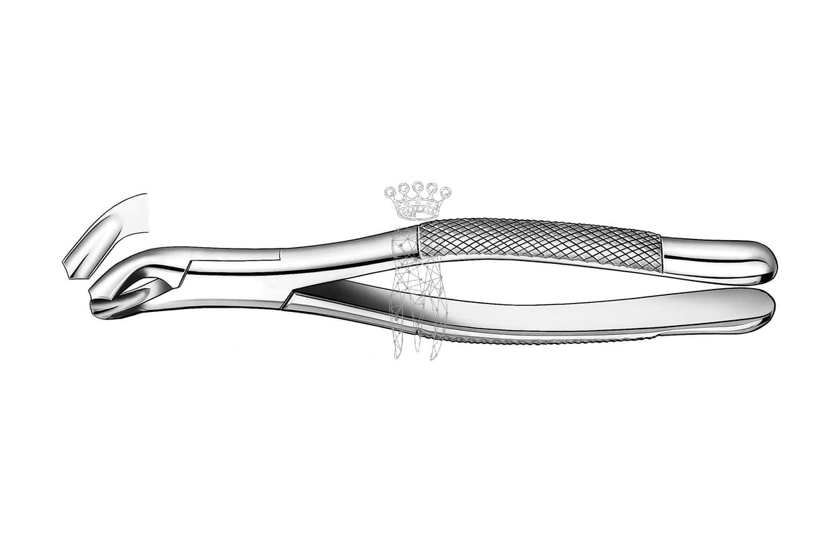 Zahnzange amerikanische Form UK Molaren beide Seiten – Carl Martin, Extraction Forceps Upper Jaw