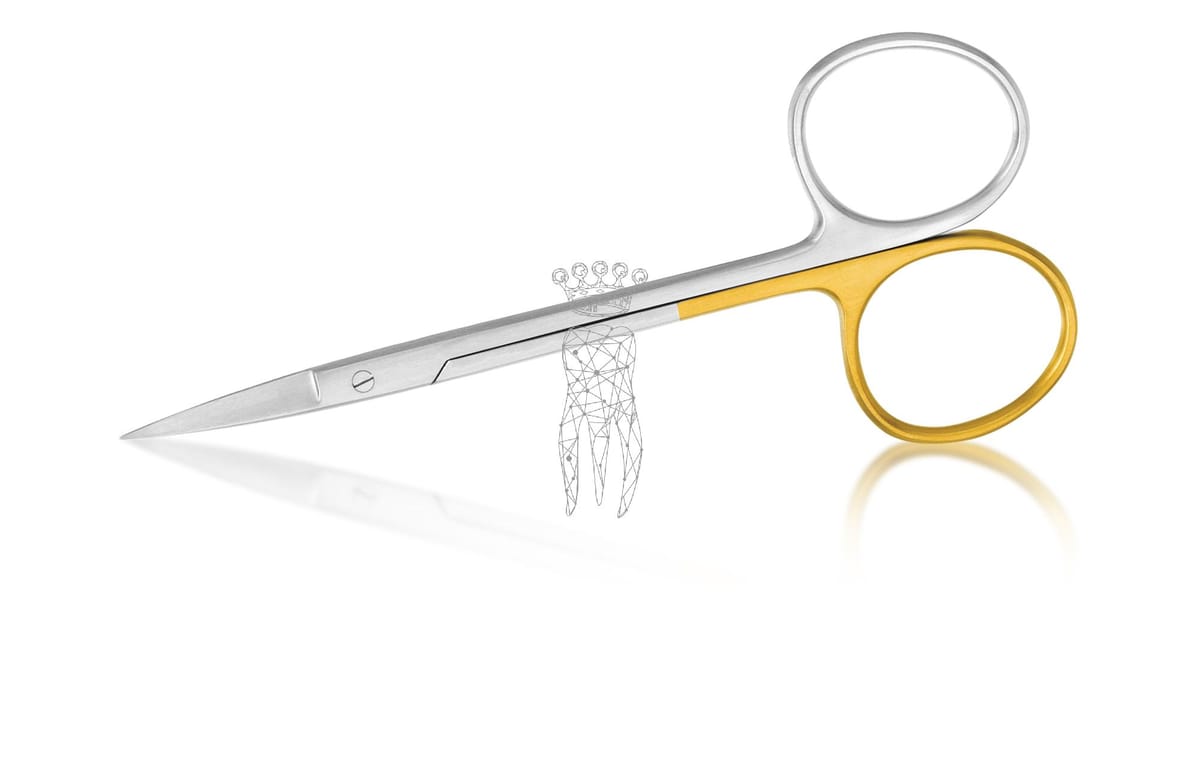 Super-Cut Zahnfleischschere gerade 12cm mit grossen Ringen – Carl Martin, Gingivectomy Knives - Gum Scissors