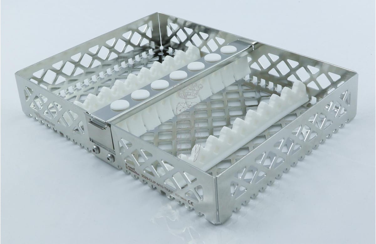 Steri-Wash-Tray 190x140x34mm 10 Instrumente - Silikone weiß – Carl Martin, Trays, Sterilization Containers and Accessories