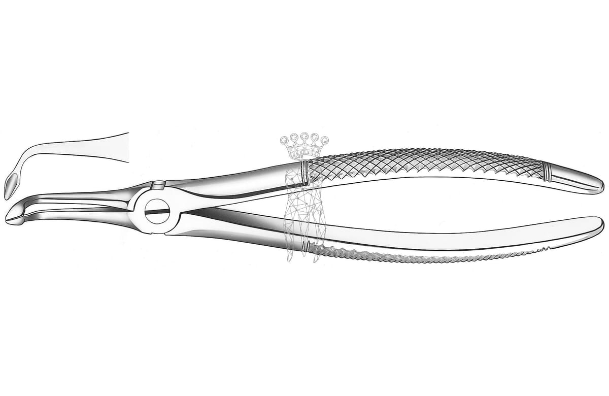 Zahnzange Haftprofil UK Wurzeln – Carl Martin, Extraction Forceps Lower Jaw