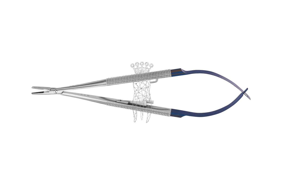 Nadelhalter Barraquer 14cm RH mit Rundgriff – Carl Martin, Zubehör für Nahtmaterial