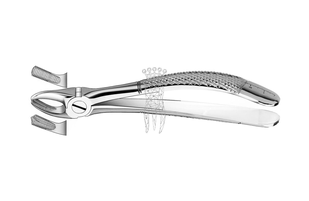 Kinderzahnzange Haftprofil OK Molaren links – Carl Martin, Pediatric Extraction Forceps