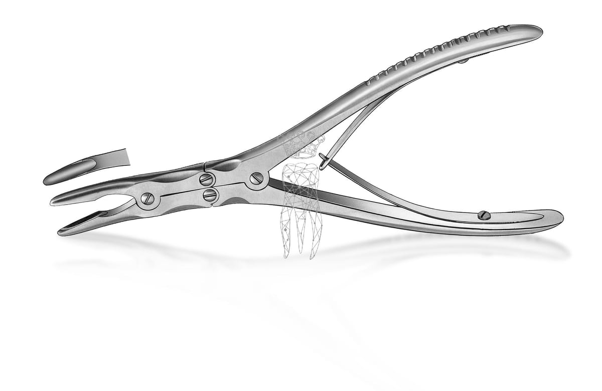 Hohlmeisselzange Beyer mit Übersetzung – Carl Martin, Surgical Tweezers