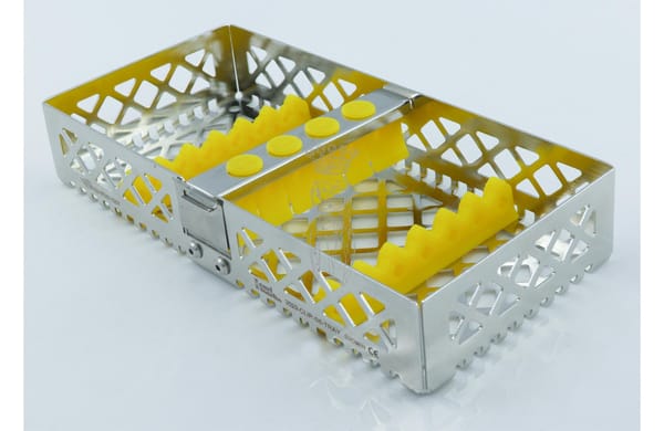 Steri-Wash-Tray 190x90x34mm 6 Instrumente - Silikone gelb