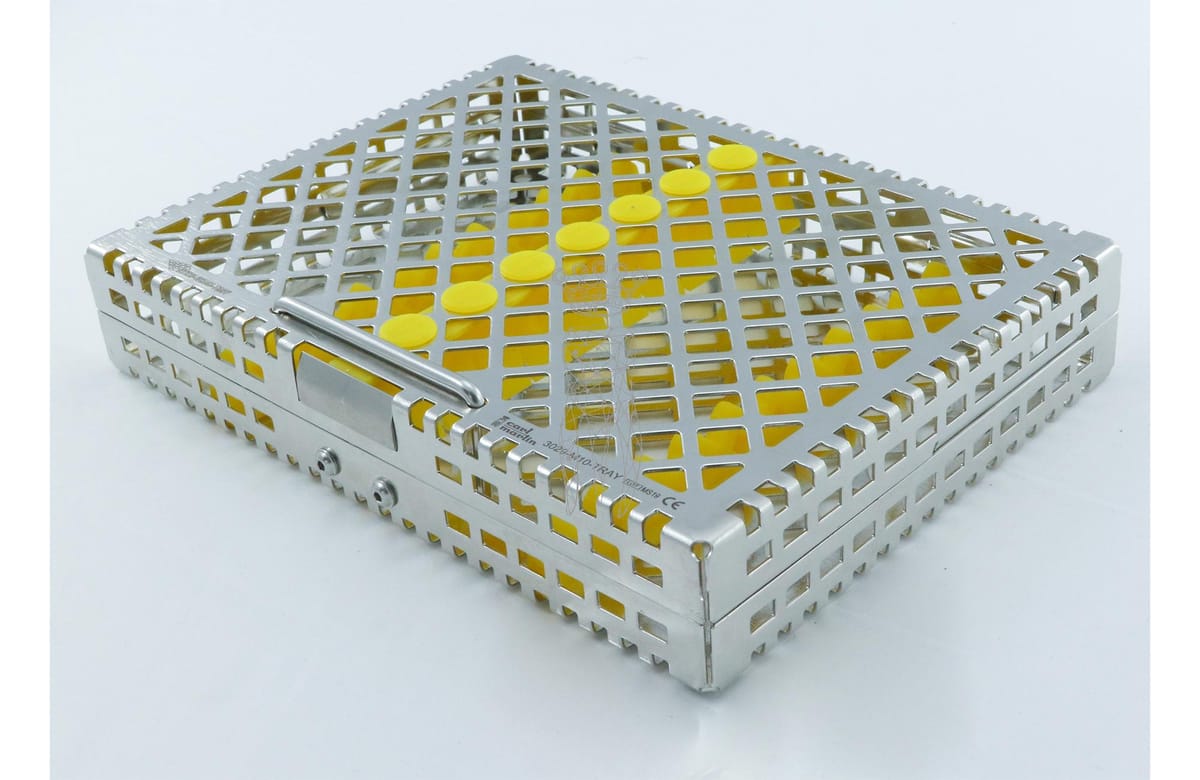 Steri-Wash-Tray 190x140x34mm 10 Instrumente - Silikon gelb – Carl Martin, Trays, Sterilization Containers and Accessories