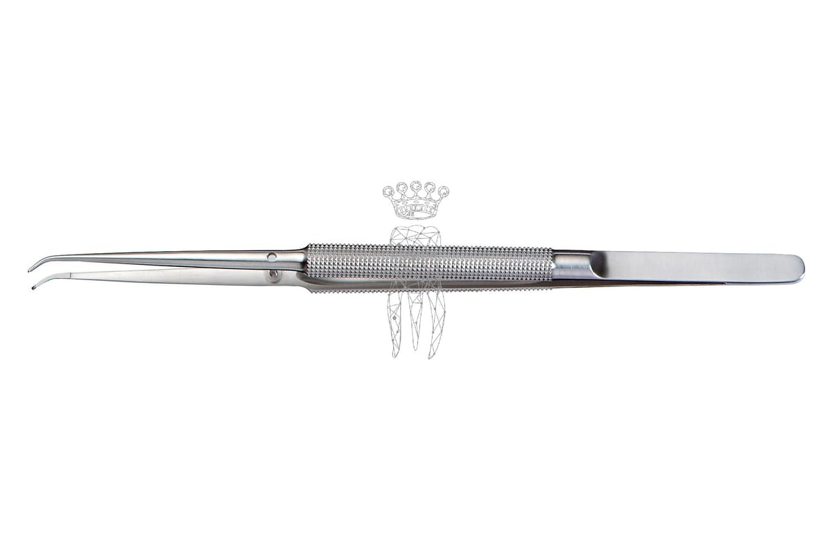 MIKRO-Pinzette 0.8 mm gebogen Rundgriff – Carl Martin, Tweezers