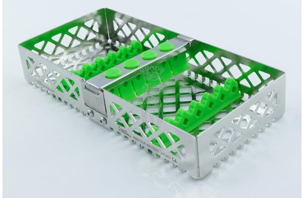 Steri-Wash-Tray 190x90x34mm 6 Instrumente - Silikone grün