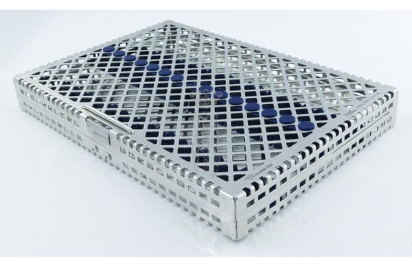 Steri-Wash-Tray 280x190x34mm Silikone blau