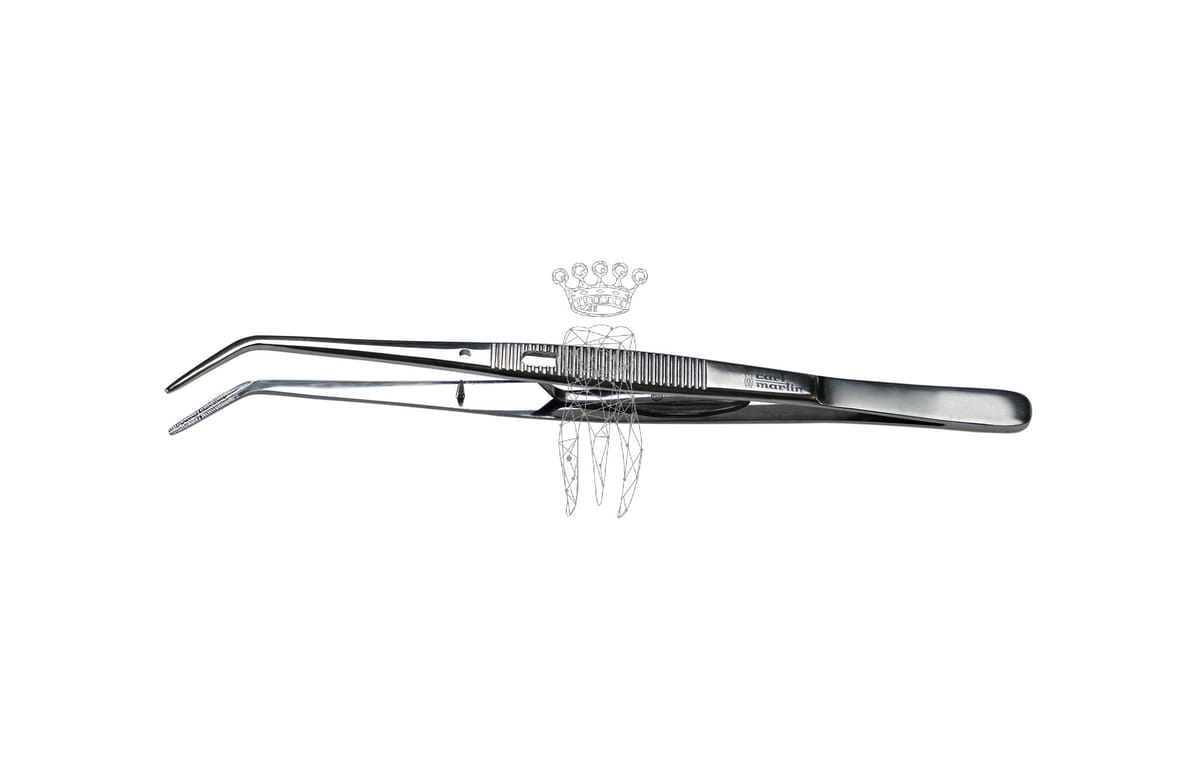 Schlosspinzette 15cm mit Längs- u. Querrille – Carl Martin, Pinzetten