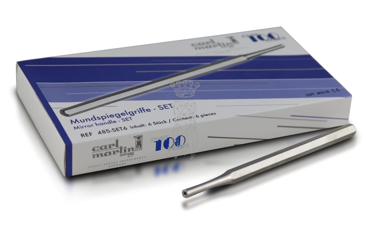 6er SET Mundspiegelgriffe 6-kant hohl rostfrei - Gewinde M2.5mm – Carl Martin, Mouth Mirrors and Accessories