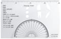Tracing-protractor template, standard 004-368-00